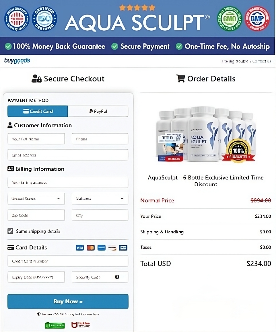 AquaSculpt  -order-page